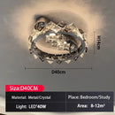 GobekUsa Crystal Ceiling Light: Modern LED Warmth for Living Room & Bedroom
