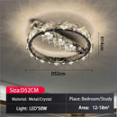 GobekUsa Crystal Ceiling Light: Modern LED Warmth for Living Room & Bedroom