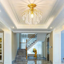 GobekUsa Crystal Ceiling Light: Modern Luxury Chandelier for Kitchen, Bedroom, Aisle - Minimalist Design