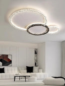 GobekUsa Crystal Ceiling Lights LED Chandelier for Living Room Bedroom - Modern Light Luxury Indoor Luster