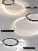 GobekUsa Crystal Ceiling Lights LED Chandelier for Living Room Bedroom