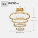 GobekUsa Crystal Ceiling Pendant Chandelier for Luxe Room Decor