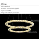 GobekUsa Crystal Ceiling Pendant Light Chandelier Modern Living Room Bedroom Decor