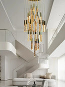 GobekUsa Crystal Ceiling Pendant Lights - Adjustable, Elegant, Circular Design