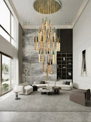 GobekUsa Crystal Ceiling Pendant Lights - Adjustable, Elegant, Circular Design