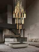GobekUsa Crystal Ceiling Pendant Lights - Adjustable, Elegant, Circular Design