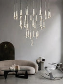GobekUsa Crystal Ceiling Pendant Lights for Dining Room, Luxury Designer Foyer Decor Lighting