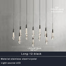 GobekUsa Crystal Ceiling Pendant Lights for Dining Room, Luxury Designer Foyer Decor Lighting