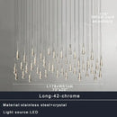 GobekUsa Crystal Ceiling Pendant Lights for Dining Room, Luxury Designer Foyer Decor Lighting