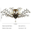 GobekUsa Crystal Chain Pendant Chandelier LED Lights for Indoor Decor