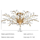 GobekUsa Crystal Chain Pendant Chandelier LED Lights for Indoor Decor