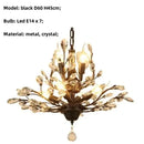 GobekUsa Crystal Chain Pendant Chandelier LED Lights for Indoor Decor
