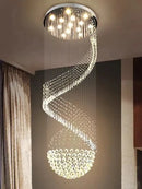 GobekUsa Crystal Chain Pendant Light Chandelier for Living Room and Staircase
