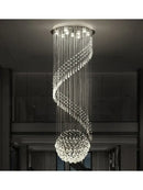 GobekUsa Crystal Chain Pendant Light Chandelier for Living Room and Staircase