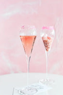 Elegant hand blown crystal champagne flutes dining room glassware by Decorbites