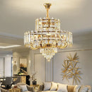 GobekUsa Crystal Chandelier: American Luxury LED Pendant for Living Room, Dining Room, and Bedroom
