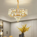GobekUsa Crystal Chandelier: American Luxury LED Pendant for Living Room, Dining Room, and Bedroom