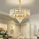 GobekUsa Crystal Chandelier: American Luxury LED Pendant for Living Room, Dining Room, and Bedroom