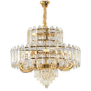 GobekUsa Crystal Chandelier: American Luxury LED Pendant for Living Room, Dining Room, and Bedroom