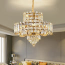GobekUsa Crystal Chandelier: American Luxury LED Pendant for Living Room, Dining Room, and Bedroom