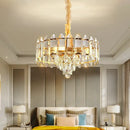 GobekUsa Crystal Chandelier: American Luxury LED Pendant for Living Room, Dining Room, and Bedroom