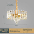 GobekUsa Crystal Chandelier: American Luxury LED Pendant for Living Room, Dining Room, and Bedroom