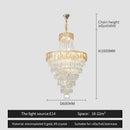 GobekUsa Crystal Chandelier Art Living Room Lighting for Duplex Buildings and High-End Restaurants