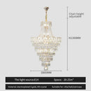 GobekUsa Crystal Chandelier Art Living Room Lighting for Duplex Buildings and High-End Restaurants