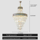 GobekUsa Crystal Chandelier Art Living Room Lighting for Duplex Buildings and High-End Restaurants
