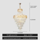 GobekUsa Crystal Chandelier Art Living Room Lighting for Duplex Buildings and High-End Restaurants