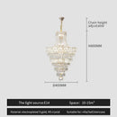 GobekUsa Crystal Chandelier Art Living Room Lighting for Duplex Buildings and High-End Restaurants