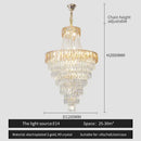 GobekUsa Crystal Chandelier Art Living Room Lighting for Duplex Buildings and High-End Restaurants