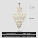 GobekUsa Crystal Chandelier Art Living Room Lighting for Duplex Buildings and High-End Restaurants