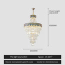 GobekUsa Crystal Chandelier Art Living Room Lighting for Duplex Buildings and High-End Restaurants