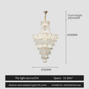 GobekUsa Crystal Chandelier Art Living Room Lighting for Duplex Buildings and High-End Restaurants
