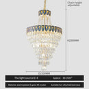 GobekUsa Crystal Chandelier Art Living Room Lighting for Duplex Buildings and High-End Restaurants