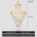 GobekUsa Crystal Chandelier Art Living Room Lighting for Duplex Buildings and High-End Restaurants