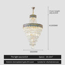 GobekUsa Crystal Chandelier Art Living Room Lighting for Duplex Buildings and High-End Restaurants