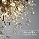 GobekUsa Crystal Chandelier: Black/Gold/Chrome Ceiling Lamp for Living Room & Dining Table