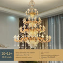 GobekUsa Crystal Chandelier Ceiling Light for Living, Dining, and Bedroom