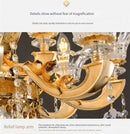 GobekUsa Crystal Chandelier Ceiling Light for Living, Dining, and Bedroom