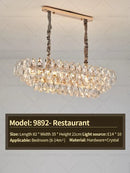 GobekUsa Crystal Chandelier Ceiling Light for Living Room Bedroom Dining Room