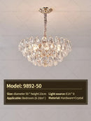 GobekUsa Crystal Chandelier Ceiling Light for Living Room Bedroom Dining Room