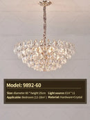 GobekUsa Crystal Chandelier Ceiling Light for Living Room Bedroom Dining Room