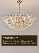 GobekUsa Crystal Chandelier Ceiling Light for Living Room Bedroom Dining Room