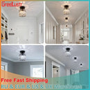 GobekUsa Crystal Chandelier Ceiling Light for Modern Living Room Decor