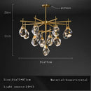 GobekUsa Crystal Chandelier Ceiling Light Modern Design for Living Room Dining Area
