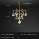 GobekUsa Crystal Chandelier Ceiling Light Modern Design for Living Room Dining Area