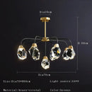 GobekUsa Crystal Chandelier Ceiling Light Modern Design for Living Room Dining Area