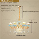 GobekUsa Crystal Chandelier: Chinese Ceramic Living Room Luxe Lighting